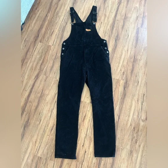Emprye Relax Corduroy Overalls Black Unisex Size M - Picture 2 of 11